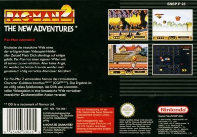 Pac-Man 2: The New Adventures - Box - Back