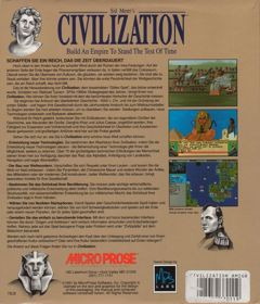 Sid Meier's Civilization - Box - Back