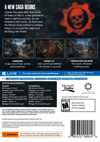 Gears of War 4 - Fanart - Box - Back Image