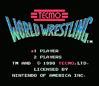 Tecmo World Wrestling - Screenshot - Game Title