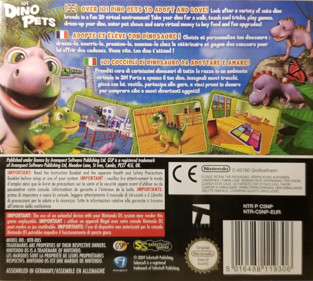 Dino Pets: The Virtual Pet Game - Box - Back