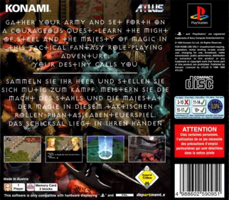 Kartia: The Word of Fate - Box - Back Image