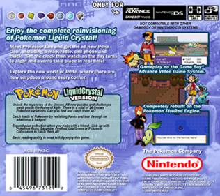 Pokémon Liquid Crystal - Fanart - Box - Back