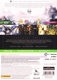 The Elder Scrolls V: Skyrim Legendary Edition - Box - Back