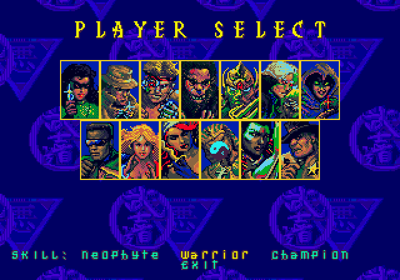 Eternal Champions: Challenge from the Dark Side - Screenshot - Game Select