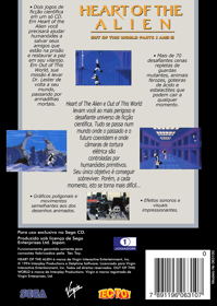 Heart of the Alien: Out of This World Parts I and II - Box - Back - Reconstructed