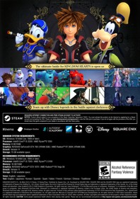 Kingdom Hearts III - Fanart - Box - Back