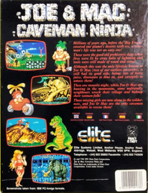 Joe & Mac: Caveman Ninja - Box - Back