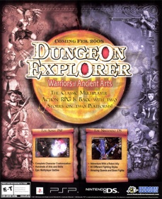 Dungeon Explorer: Warriors of Ancient Arts - Advertisement Flyer - Front