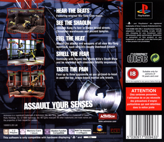 Wu-Tang: Shaolin Style - Box - Back Image