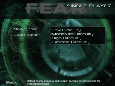 F.E.A.R.: First Encounter Assault Recon - Screenshot - Game Select