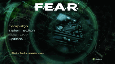 F.E.A.R. - Screenshot - Game Select