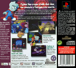 Pajama Sam: You Are what You Eat from Your Head to Your Feet - Box - Back