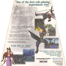 Final Fantasy VII - Box - Back