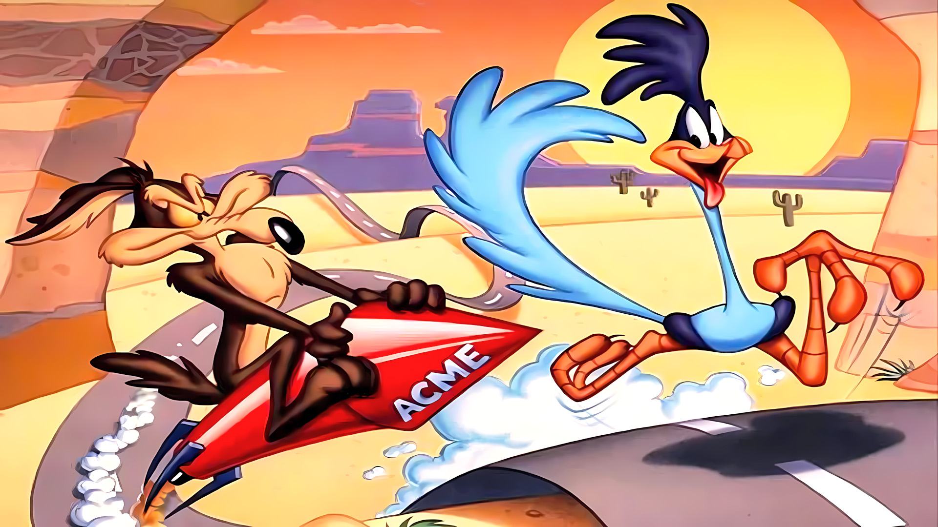 Desert Speedtrap starring Road Runner and Wile E. Coyote