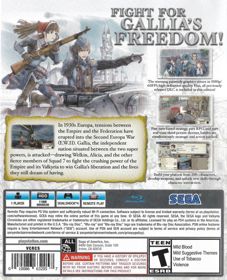 Valkyria Chronicles Remastered - Box - Back