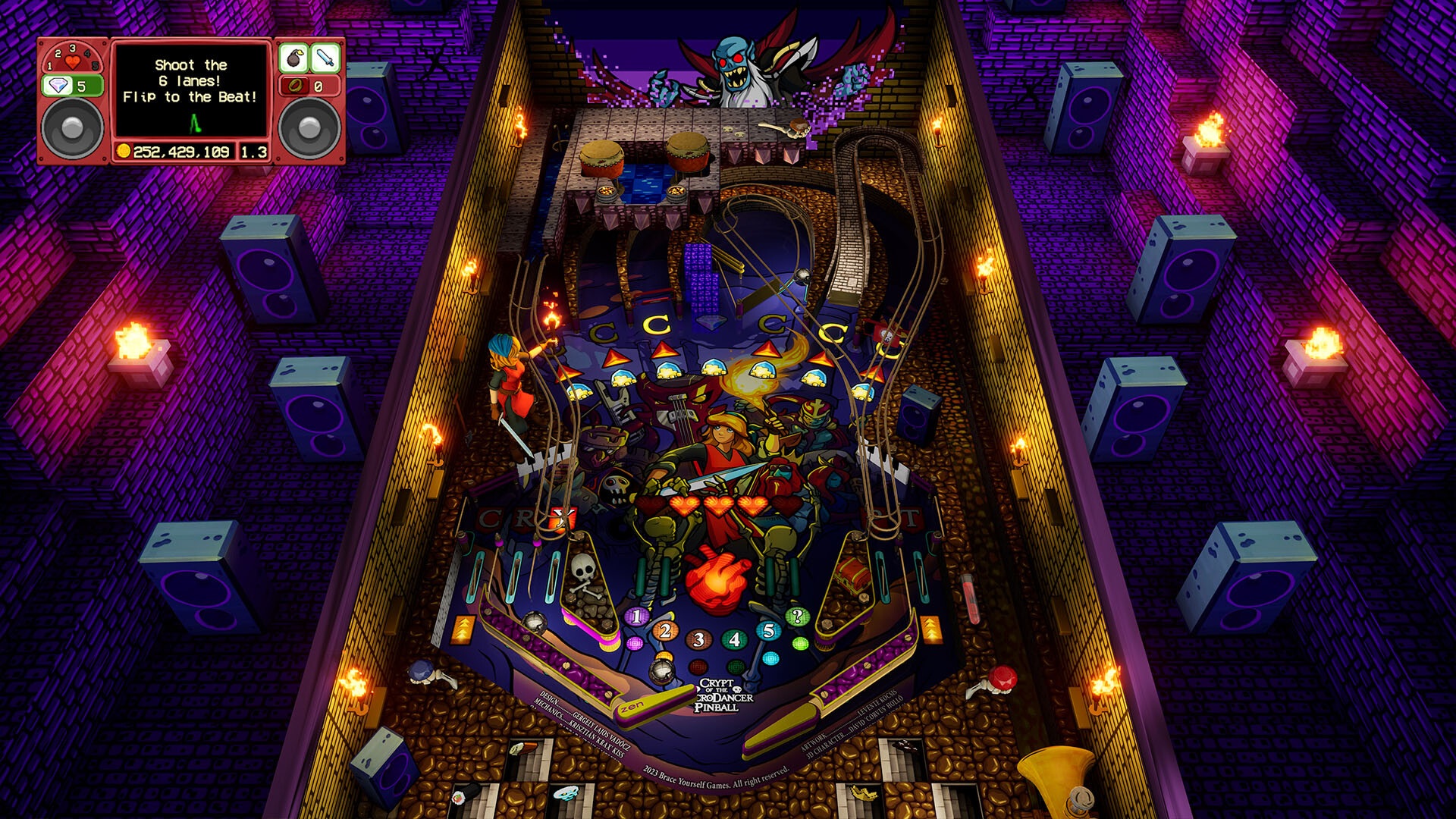 Crypt of the NecroDancer Pinball