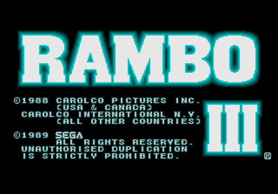 Rambo III - Screenshot - Game Title Image