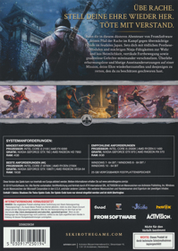 Sekiro: Shadows Die Twice - Box - Back