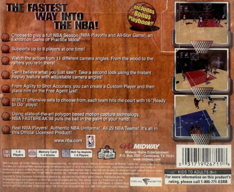 NBA Fastbreak '98 - Box - Back