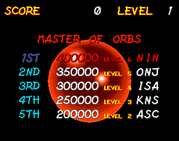 Orbs - Screenshot - High Scores