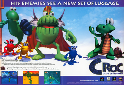 Croc: Legend of the Gobbos - Advertisement Flyer - Front