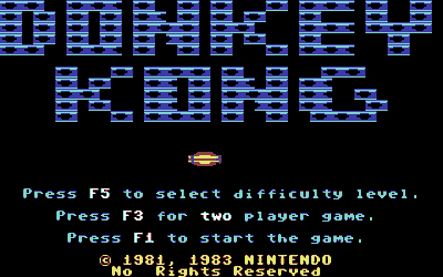 Donkey Kong (Atarisoft) - Screenshot - Game Title Image