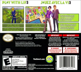 The Sims 3 - Box - Back