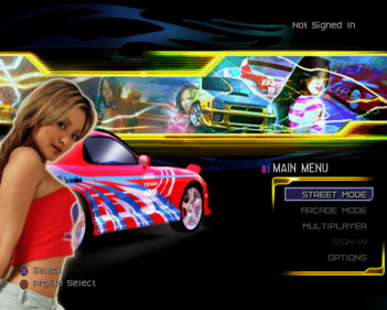 Street Racing Syndicate - Screenshot - Game Select