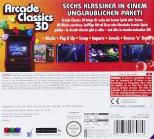 Arcade Classics 3D - Box - Back