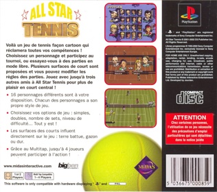 Tennis - Box - Back Image