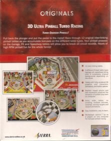 3-D Ultra NASCAR Pinball - Box - Back