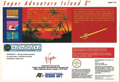 Super Adventure Island II - Box - Back