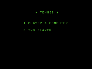 Tennis - Screenshot - Game Title