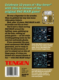 Pac-Man (Tengen) - Box - Back