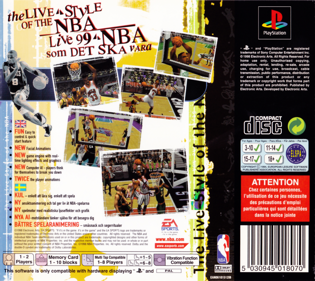 NBA Live 99 - Box - Back Image