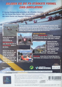 F1 Racing Championship - Box - Back Image