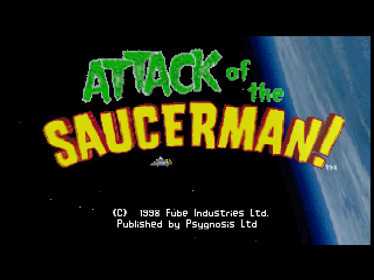 Attack of the Saucerman! - Screenshot - Game Title Image