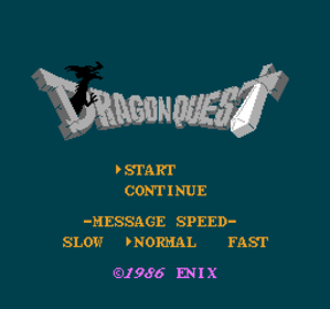Dragon Warrior - Screenshot - Game Title Image