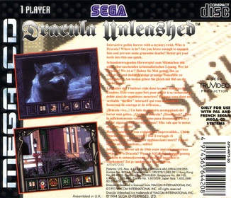 Dracula Unleashed - Box - Back Image