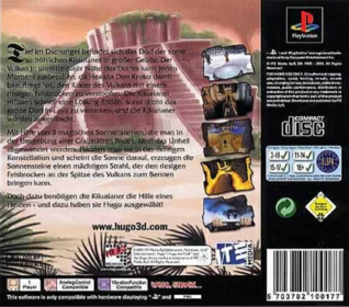 Hugo: The Quest for the Sunstones - Box - Back Image