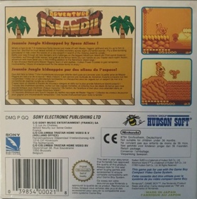 Adventure Island II: Aliens in Paradise - Box - Back