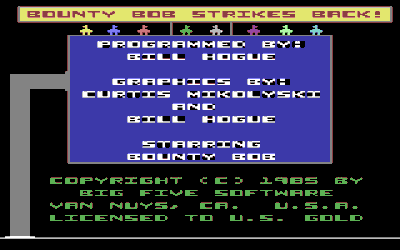 Bounty Bob Strikes Back! - Screenshot - Game Title
