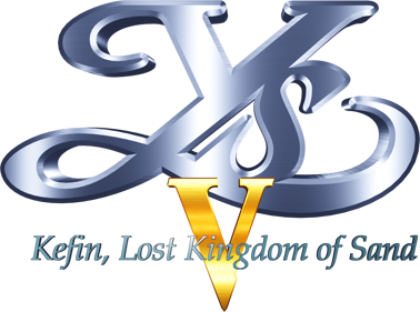 Ys V: Ushinawareta Suna no Miyako Kefin - Clear Logo Image