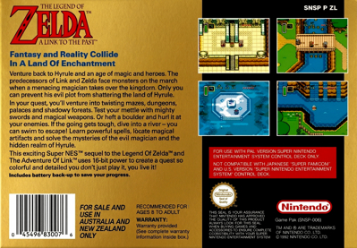 The Legend of Zelda: A Link to the Past - Box - Back Image