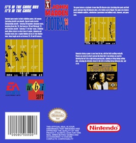 John Madden Football - Fanart - Box - Back