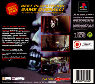 Resident Evil: Director's Cut - Box - Back Image