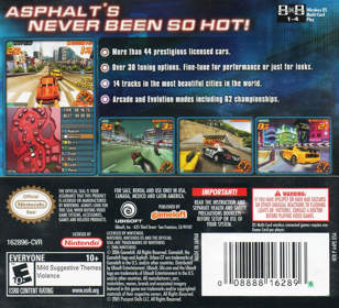 Asphalt: Urban GT 2 - Box - Back