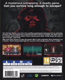 Zero Escape: The Nonary Games - Box - Back