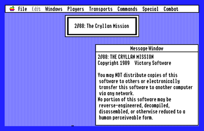 2088: The Cryllan Mission - Screenshot - Game Title